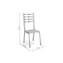 Ver imagem 3 de Kit 2 Cadeiras Sala Jantar Alemanha 2C086 2 Un Cromado/Courano Branco - Kappesberg