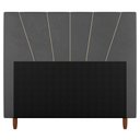 Ver imagem 3 de Cabeceira Cama Box Casal King Size Dallas 195cm Suede Cinza - Desk Design