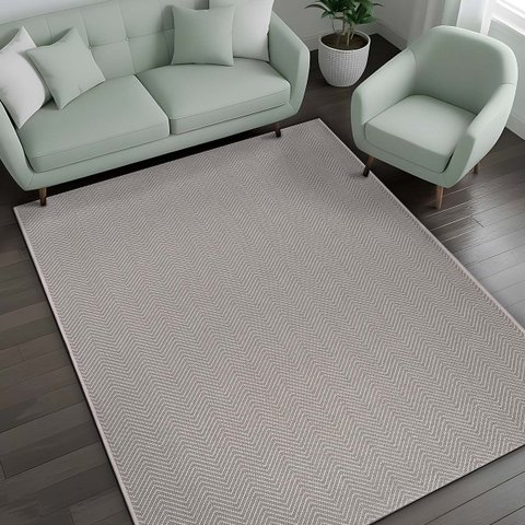 Tapete Sisal Sala Quarto 1,00x1,50m Alto Padrão Buzios Camburi:Bege Verde/1,00x1,50m