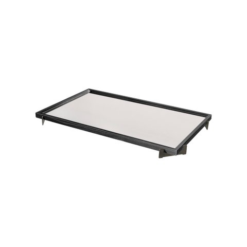 Bandeja Decorativa Espelhada Gala Mdf Laminado Preto/grafite