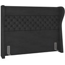 Ver imagem 1 de Cabeceira Cama Box Casal 140 Cm P05 Madrid Couríssimo Preto - Lyam Decor
