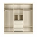 Ver imagem 4 de Guarda-Roupa Malibu 6 Portas Reflecta 4 Gavetas Yescasa Off White
