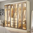 Ver imagem 1 de Guarda-Roupa Malibu 6 Portas Reflecta 4 Gavetas Yescasa Off White