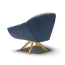 Ver imagem 6 de Kit 02 Poltronas Giratória Giovana Suede Azul Marinho Base Madeira MA30 - D’Rossi