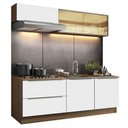 Ver imagem 3 de Armário de Cozinha Compacta 200cm Rustic Branco Veludo Lux Madesa 01