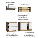 Ver imagem 5 de Armário de Cozinha Compacta 200cm Rustic Branco Veludo Lux Madesa 01