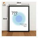 Ver imagem 2 de Quadro Decorativo 777 Sorte com Moldura e Vidro Preto