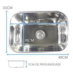 Kit Cuba Polida Inox 304 N1 46x30x17cm Tecnocuba Com Dosador - 2