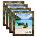 Ver imagem 1 de Kit 4 Molduras Porta Retrato 20x25 3cm Relevo Dourado