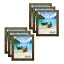 Ver imagem 1 de Kit 6 Molduras Porta Retrato 20x25 3cm Relevo Dourado