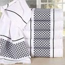 Ver imagem 3 de Pano de Copa Vitória Kit 2 peças - Dohler Branco/Preto