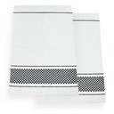 Ver imagem 2 de Pano de Copa Vitória Kit 2 peças - Dohler Branco/Preto