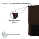 Ver imagem 3 de Cabeceira Casal 1,40m Barcelona Suede Marrom - Pallazio