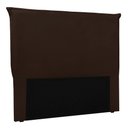 Ver imagem 1 de Cabeceira Casal 1,40m Barcelona Suede Marrom - Pallazio
