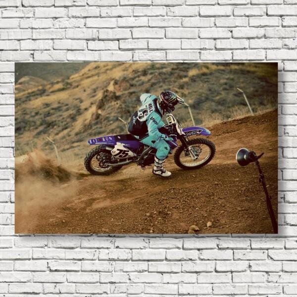 Quadro decorativo Motocross com Tela em Tecido - 2