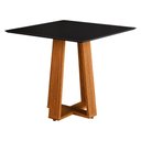 Ver imagem 1 de Mesa de Jantar Quadrada 4 Lugares Multimóveis Cr50238 Cinamomo/preto