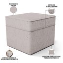 Ver imagem 5 de Poltrona de Amamentação com Balanço e Puff Mavie L02 Linho Bege - Lyam Decor