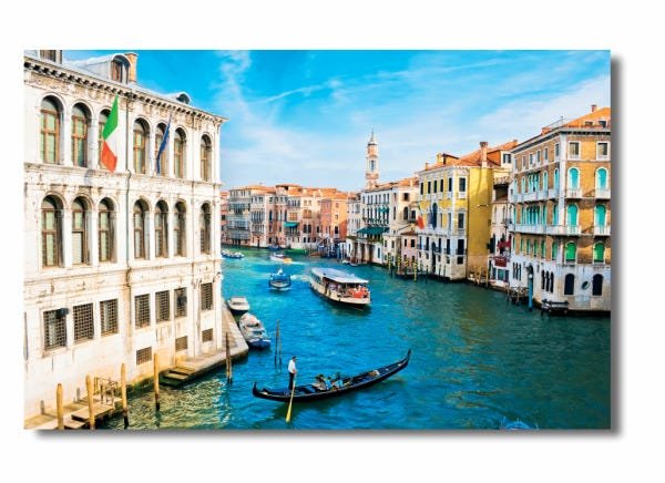 Quadro Decorativo Cidade de Veneza Paisagem - Tela em Tecido - 2