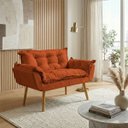 Ver imagem 1 de Namoradeira Decorativa Confortável para Sala Recepção Consultório Manicure Alice Suede