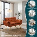 Ver imagem 3 de Namoradeira Decorativa Confortável para Sala Recepção Consultório Manicure Alice Suede