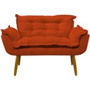 Ver imagem 7 de Namoradeira Decorativa Confortável Para Sala Recepção Consultório  Manicure Alice Suede