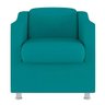 Kit 4 Poltronas Decorativa Bia Suede Azul Tifany - Twdecora - 2