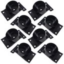 Ver imagem 1 de Kit 8 Chapinhas Chapa Inclinada 15º com Tubo Fixação Pés Palito Rosca 5/16 Preta Gran Belo Produtos