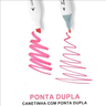 Conjunto de Canetas Marcador Permanente Ponta Dupla 40 Cores - 2