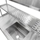 Ver imagem 4 de Prateleira de Apoio em Aço Inox 160 x 30 x 75 com 1 Plano Liso e Escorredor