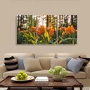Ver imagem 1 de Quadro Flores Natureza Paisagem Conjunto 3 Peças em Tecido