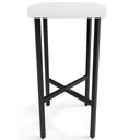 Ver imagem 2 de Kit 03 Banquetas Alta Bar Cozinha Sala de Jantar Preto Stella L02 Facto Branco - Lyam Decor