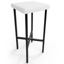 Ver imagem 3 de Kit 03 Banquetas Alta Bar Cozinha Sala de Jantar Preto Stella L02 Facto Branco - Lyam Decor