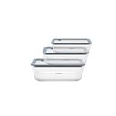 Ver imagem 2 de Jogo de Potes de Vidro Tramontina Vittra Retangulares com Tampa Hermética de Silicone
