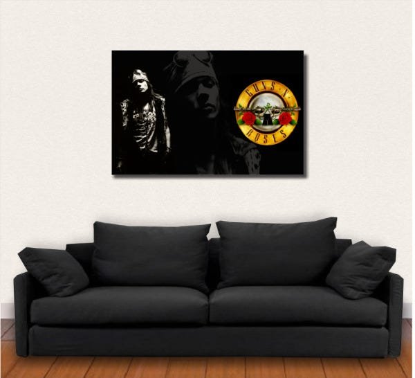 Quadro Decorativo - Guns N Roses Axl Rose - Tela em Tecido - 1