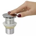 Ver imagem 3 de Valvula Lavatorio Pia Cuba Banheiro Click 7/8 Metal Inox