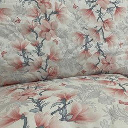Cobre Leito Flora Estampado 03 Peças 100% Algodão 180 Fios Queen Dupla Face - 3