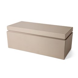 Caixa Decorativa Retangular em Metal Branca 30cm 16870 Mart - 1