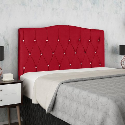 Cabeceira Casal Celine para Quarto 140cm Vermelho