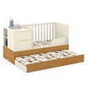 Ver imagem 5 de Jogo de Quarto Infantil Tutto New Cômoda com Porta e Berço Multifuncional Formare Off White/Freijó -