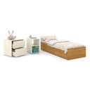 Ver imagem 6 de Jogo de Quarto Infantil Tutto New Cômoda com Porta e Berço Multifuncional Formare Off White/Freijó -