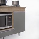 Ver imagem 4 de Balcão Multiuso para Cooktop 4 Bocas Georgia Castanho/cinza - Lumil Móveis