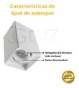 Ver imagem 2 de Kit 3 Spot Sobrepor Quadrat Quadrado 1x Mr16 - Branco - 110v 220v (bivolt)
