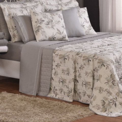 Cobre Leito King Top Line Estampado 180 Fios 3 Peças - Capri