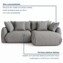 Ver imagem 5 de Sofá Cama Modular Orgânico Retrátil 4 Lugares com Almofadas 240cm Malibu