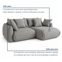 Ver mais imagens de Sofá Cama Modular Orgânico Retrátil 4 Lugares com Almofadas 240cm Malibu