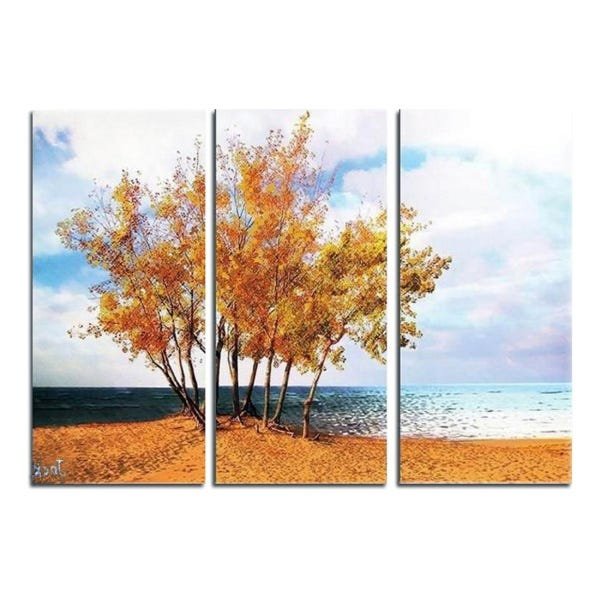 Quadro Paisagem Impressionista Arvores Moderno Cod 218 - 1