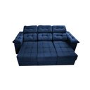 Ver imagem 5 de Sofa Itália 2,60 Mts Retrátil e Reclinavel Tecido Suede Azul - Cama InBox