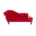 Ver imagem 6 de Recamier Decorativo Divã Amsterdã 187cm Lado Esquerdo Suede Vermelho