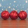 Kit 18 Bolas Enfeite Árvore de Natal Dourado Vermelho Branco - 8
