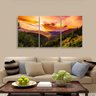 Quadro Paisagem da Natureza Horizonte Sala Quarto Jogo 3 Peças - 2